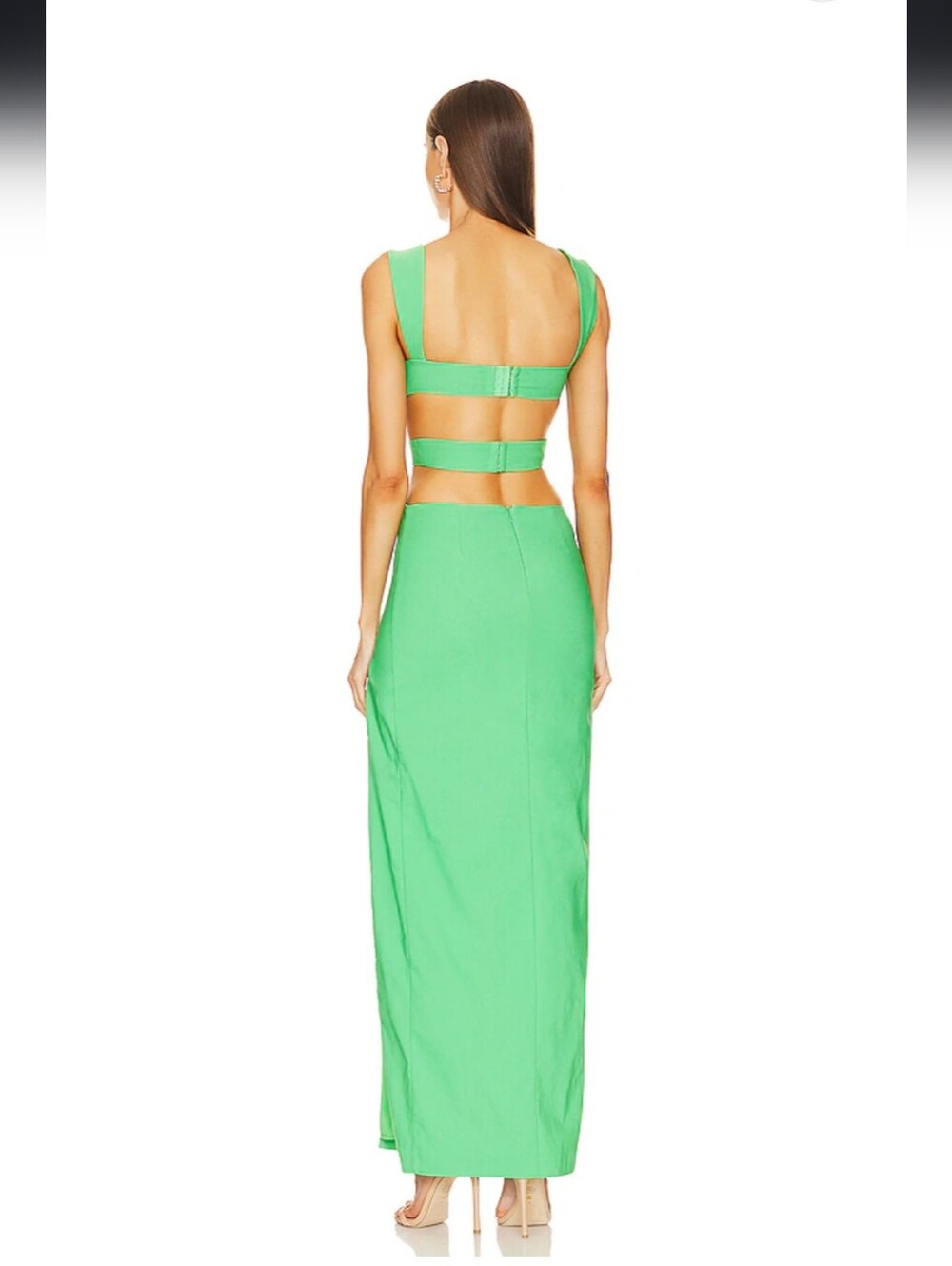 Michael Costello Neon Green Cutout Maxi Dress - Picture 3 of 4